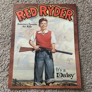 Vintage Red Ryder, It’s a Daisy, Tin Poster